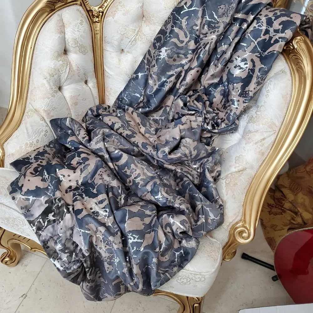 Callisto Home Velvet Metallic Queen Size Luxury Duvet Cover Set